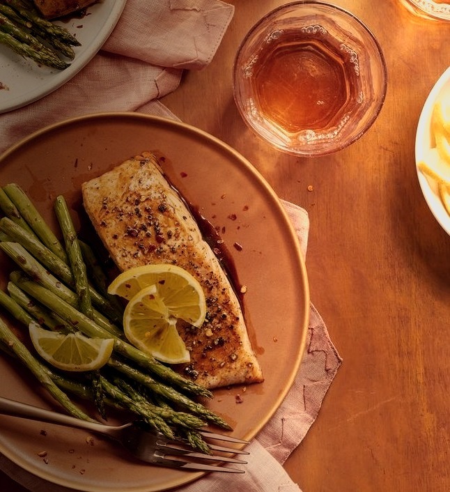 Soy Honey-Glazed Salmon with Asparagus