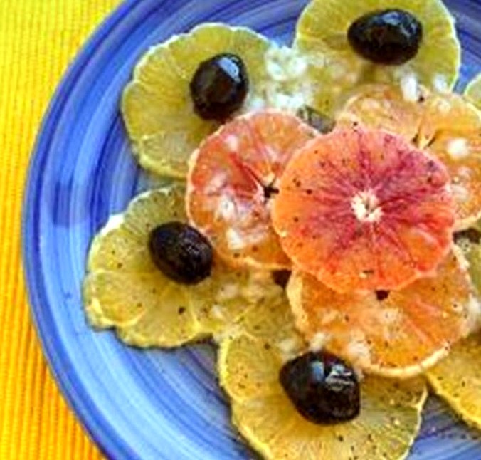 Turkish Orange Salad with Mediterranean Dressing