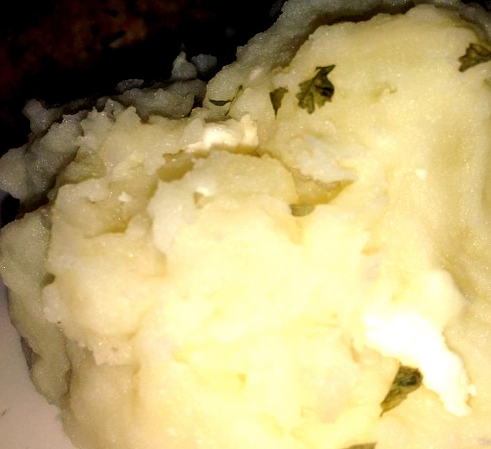 Yukon Gold Mashed Potatoes with Feta and Garlic